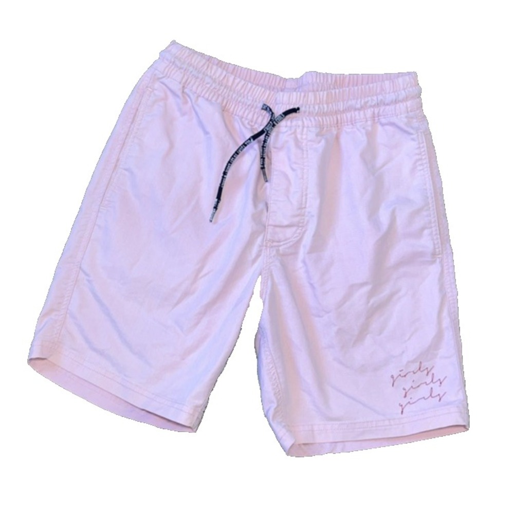 Barney Cools 7" Amphibious Shorts Pink Mens 30 Embroidered leg GIRLS GIRLS GIRLS